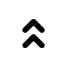 Double Up Angle Arrow (Monochrome) Free Open-Source SVG Icon