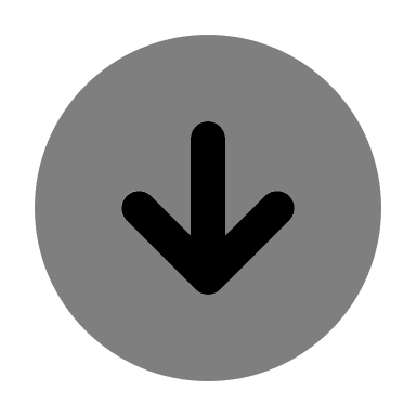 Downward Arrow in Circle (Monochrome) Free Open-Source SVG Icon (Unicons Monochrome)