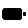 Empty Battery Indicator (Monochrome) Free Open-Source SVG Icon