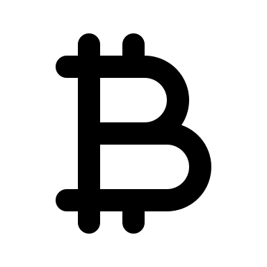 Alternative Bitcoin Currency Symbol (Monochrome) Free Open-Source SVG Icon (Unicons Monochrome)