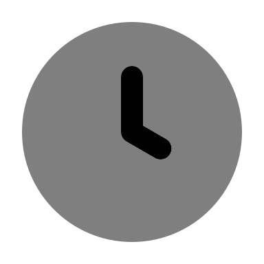 Clock (Monochrome) Free Open-Source SVG Icon (Unicons Monochrome)