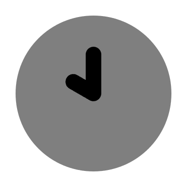 Ten O'Clock Time (Monochrome) Free Open-Source SVG Icon (Unicons Monochrome)