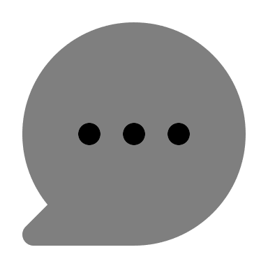 Comment Dots (Monochrome) Free Open-Source SVG Icon (Unicons Monochrome)