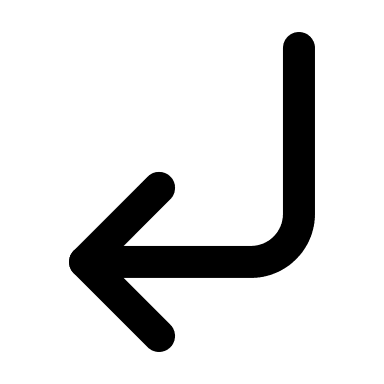 Corner Down Left Arrow (Monochrome) Free Open-Source SVG Icon (Unicons Monochrome)