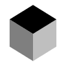 Cube Shape (Monochrome) Free Open-Source SVG Icon