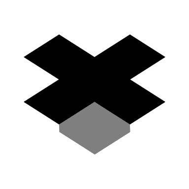 Dropbox Cloud Storage Service (Monochrome) Free Open-Source SVG Icon (Unicons Monochrome)