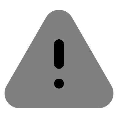 Exclamation Triangle Warning Sign (Monochrome) Free Open-Source SVG Icon (Unicons Monochrome)