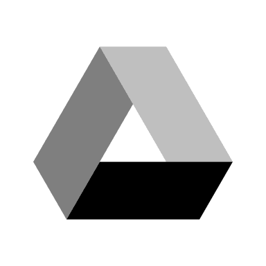 Google Drive Alternative (Monochrome) Free Open-Source SVG Icon (Unicons Monochrome)