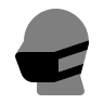 Head with Side Mask (Monochrome) Free Open-Source SVG Icon