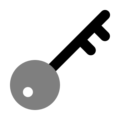 Alternative Key Skeleton Design (Monochrome) Free Open-Source SVG Icon (Unicons Monochrome)