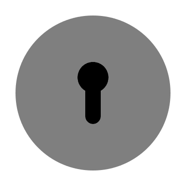 Keyhole Circle (Monochrome) Free Open-Source SVG Icon (Unicons Monochrome)