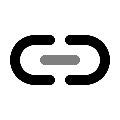 H Link Connector (Monochrome) Free Open-Source SVG Icon (Unicons Monochrome)