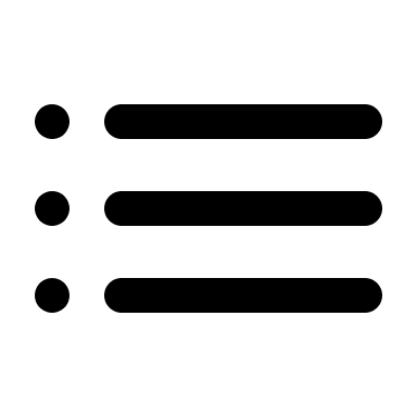 Unordered List (Monochrome) Free Open-Source SVG Icon (Unicons Monochrome)