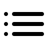 Unordered List (Monochrome) Free Open-Source SVG Icon