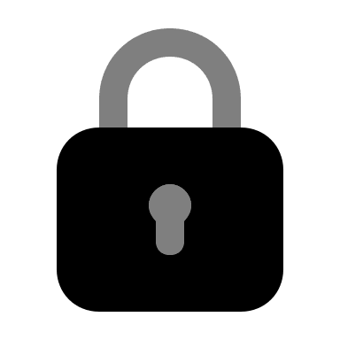 Padlock Symbol (Monochrome) Free Open-Source SVG Icon (Unicons Monochrome)