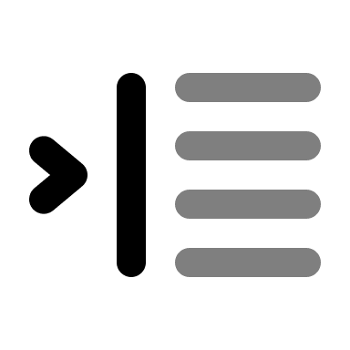 Right Indent Alternative (Monochrome) Free Open-Source SVG Icon (Unicons Monochrome)