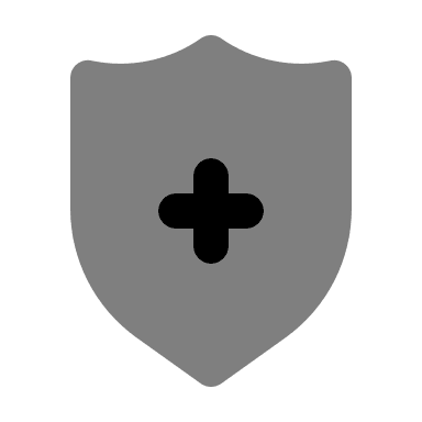 Shield with Plus Symbol (Monochrome) Free Open-Source SVG Icon (Unicons Monochrome)