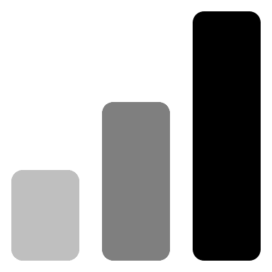 Alternative Signal Strength Level 3 (Monochrome) Free Open-Source SVG Icon (Unicons Monochrome)