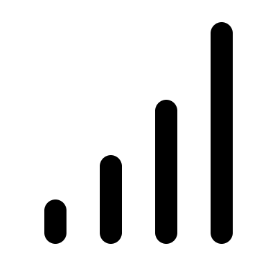 Alternative Signal Indicator (Monochrome) Free Open-Source SVG Icon (Unicons Monochrome)