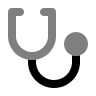 Stethoscope Medical Tool (Monochrome) Free Open-Source SVG Icon