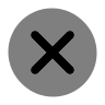 Circle with Times Symbol (Monochrome) Free Open-Source SVG Icon