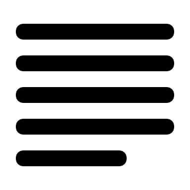 Left Align Justification (Solid) Free Open-Source SVG Icon (Unicons Solid)