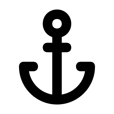 Anchor Symbol (Solid) Free Open-Source SVG Icon (Unicons Solid)