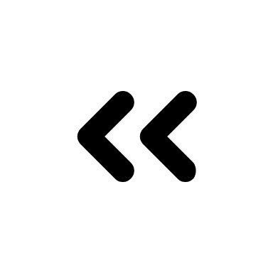 Double Left Angle Arrow (Solid) Free Open-Source SVG Icon (Unicons Solid)