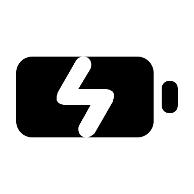 Battery with Lightning Bolt (Solid) Free Open-Source SVG Icon (Unicons Solid)