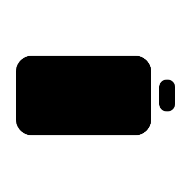 Empty Battery Indicator (Solid) Free Open-Source SVG Icon (Unicons Solid)