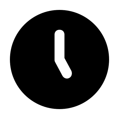 Five O'Clock Time Indicator (Solid) Free Open-Source SVG Icon (Unicons Solid)