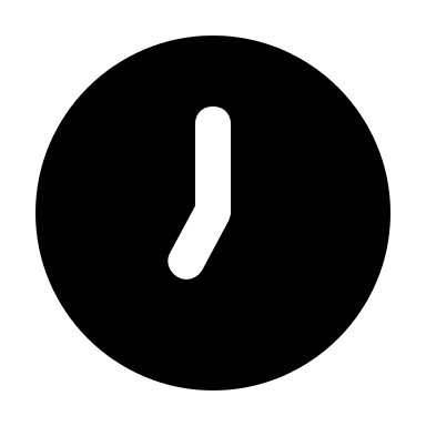 Seven O'Clock Time (Solid) Free Open-Source SVG Icon (Unicons Solid)