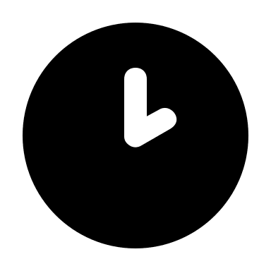 Two O'Clock Time Indicator (Solid) Free Open-Source SVG Icon (Unicons Solid)