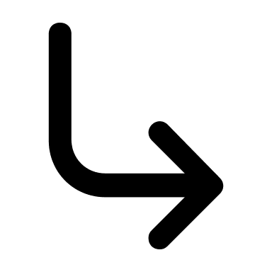 Corner Down Right Arrow (Solid) Free Open-Source SVG Icon (Unicons Solid)