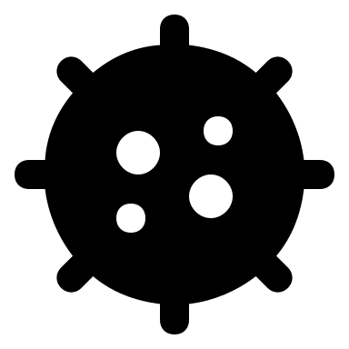 Coronavirus Virus (Solid) Free Open-Source SVG Icon (Unicons Solid)