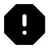 Exclamation Mark in Octagon Shape (Solid) Free Open-Source SVG Icon