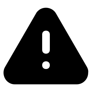 Exclamation Triangle Warning Sign (Solid) Free Open-Source SVG Icon (Unicons Solid)