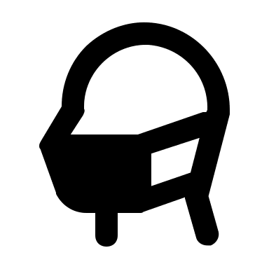 Side Profile with Face Mask (Solid) Free Open-Source SVG Icon (Unicons Solid)