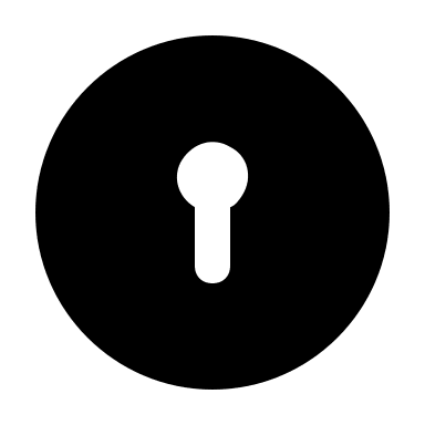 Keyhole Circle Symbol (Solid) Free Open-Source SVG Icon (Unicons Solid)