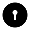 Keyhole Circle Symbol (Solid) Free Open-Source SVG Icon