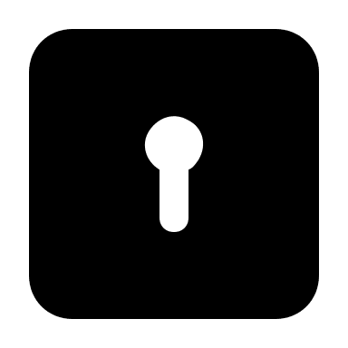 Square Keyhole (Solid) Free Open-Source SVG Icon (Unicons Solid)