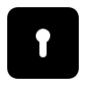 Square Keyhole (Solid) Free Open-Source SVG Icon