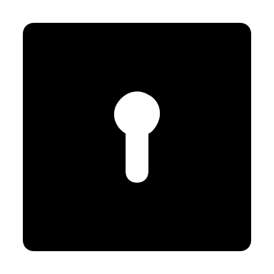 Full Square Keyhole (Solid) Free Open-Source SVG Icon (Unicons Solid)