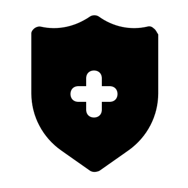 Shield with Plus Symbol (Solid) Free Open-Source SVG Icon (Unicons Solid)