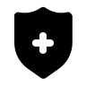 Shield with Plus Symbol (Solid) Free Open-Source SVG Icon