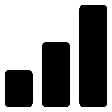 Alternative Signal Strength Indicator (Solid) Free Open-Source SVG Icon (Unicons Solid)