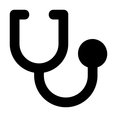 Stethoscope Medical Tool (Solid) Free Open-Source SVG Icon (Unicons Solid)