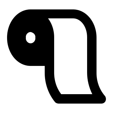 Toilet Paper Roll (Solid) Free Open-Source SVG Icon (Unicons Solid)