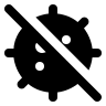 Virus Slash (Solid) Free Open-Source SVG Icon