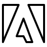 Adobe Alternative Logo (Thin Line) Free Open-Source SVG Icon